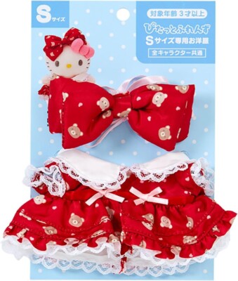 Clothes Sanrio Character Pitatto Friends dress size S red bow