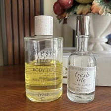 Fresh Life Body Oil 3.3oz & EDP Spray 1 oz 50% Fill See photos