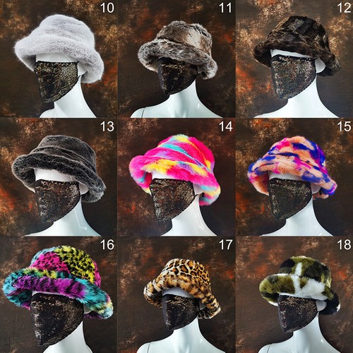 Faux Fur Bucket Hat Warm Fishing Cap 