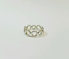 STERLING SILVER CIRCLE DESIGN ETERNITY BAND RING SIZE 6