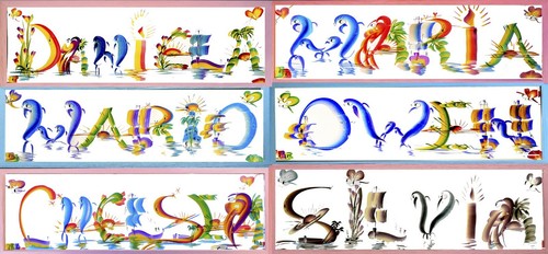 Name Painting, Birthday Personalised Gift size 45cm*20cm,Wallpaper plate - Picture 8 of 11