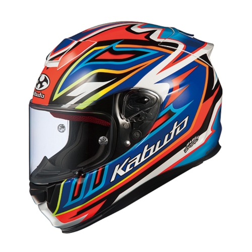 Señal de casco de motocicleta KABUTO RT-33 Fluro naranja/azul HORT3276 talla X-grande - Imagen 1 de 11