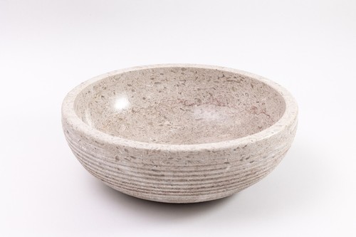 Natural Stone Vessel Bathroom Sink - Brushed Isidro Marble - Picture 6 of 6