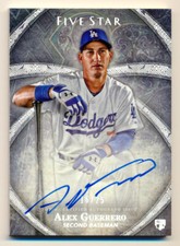 2014 TOPPS FIVE STAR ALEX GUERRERO RC PLATINUM AUTO AUTOGRAPH DODGERS #16/25