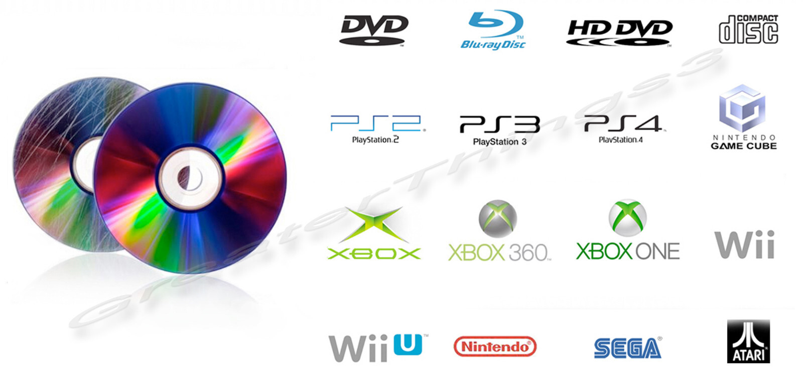 50 Video Game, Gamecube, CD DVD BluRay Disc Repair Service Remove