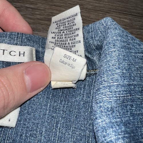 Y2K AXCESS DENIM JACKET STRETCH FITTED WOMENS SIZE M - Picture 5 of 6