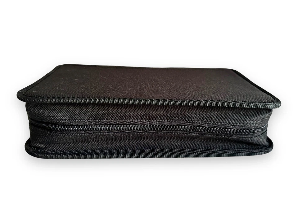96 CD DVD Games Black Storage Organizer Case Wallet Holds 96 Discs Carry Handle - Image 4 of 4