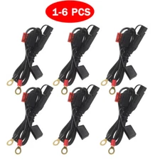 2FT Battery Terminal Ring Sae Connector Harness Charger Cable Extension Cord LOT