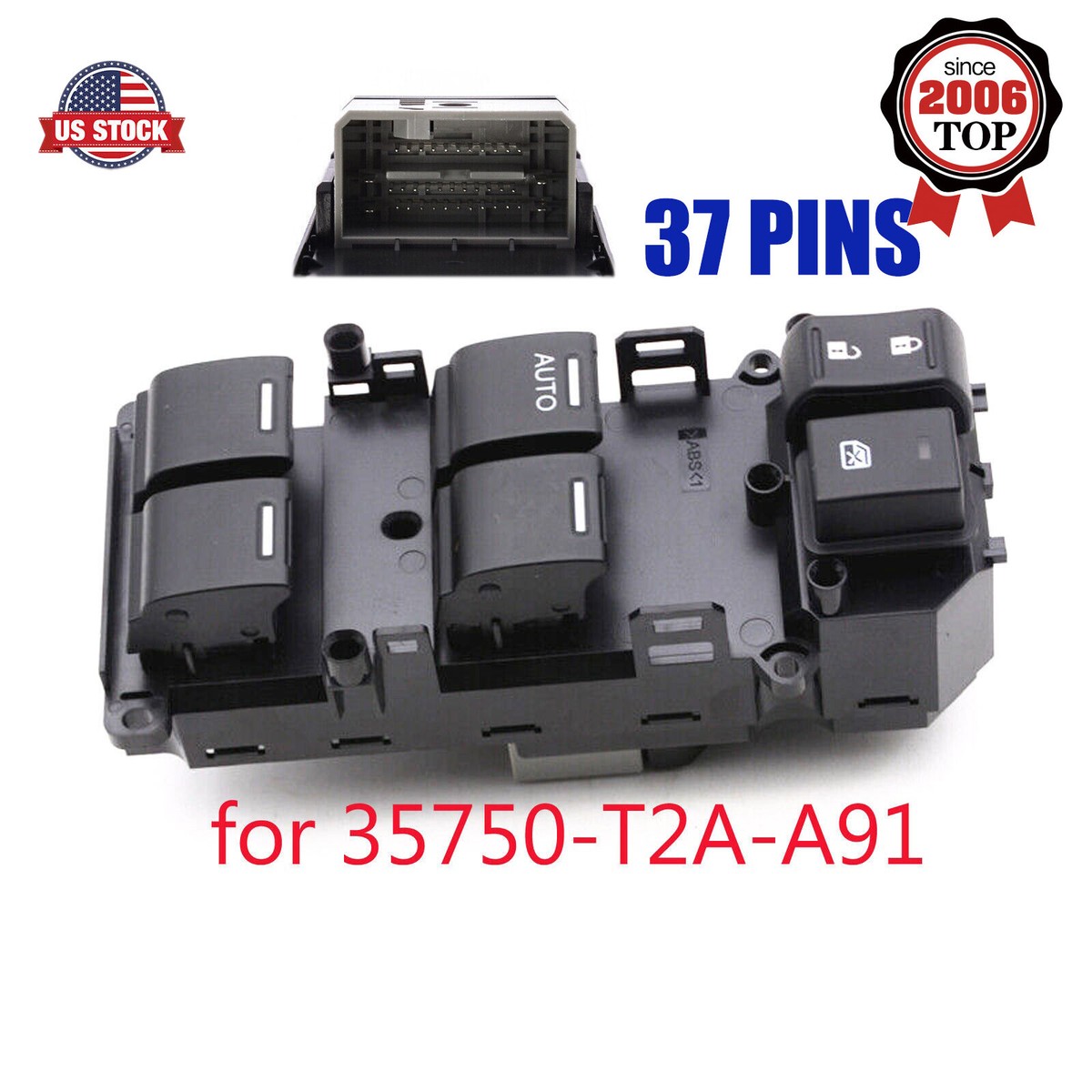 Front Driver Master Window Switch For 2013-2016 Honda Accord Sedan