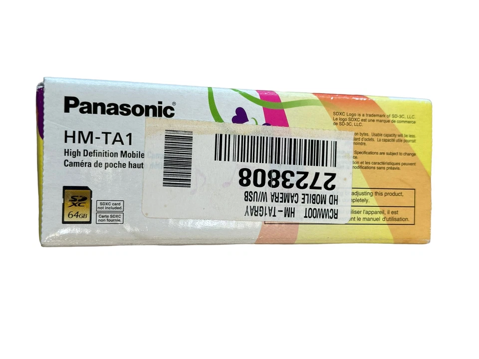 Panasonic HM-TA1 HD Digital Mobile Pocket Camera & Video Camcorder SD USB Gray - Image 3 of 4