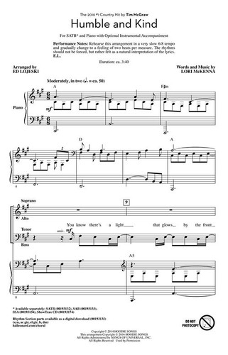 Humble and Kind ShowTrax CD Pop Choral Series