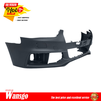 For 2013 2014 2015 2016 Audi A4 S4 A4 Quattro Front Bumper Cover Black Plastic