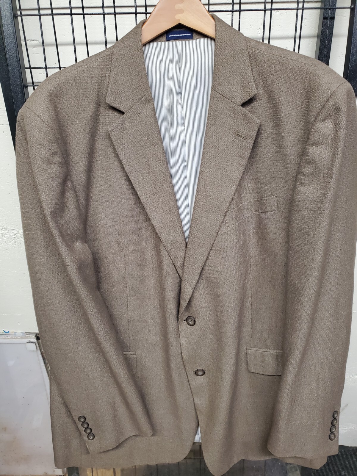 STAFFORD ESSENTIALS mens Green soft sport coat suit jacket blazer NEW