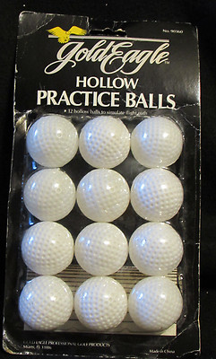 Gold Eagle Box of 12 Practice Golf Balls NIB