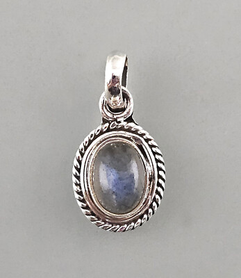 9916253 925er Silver Labradorit-Anhänger 0 3/8x0 13/16in