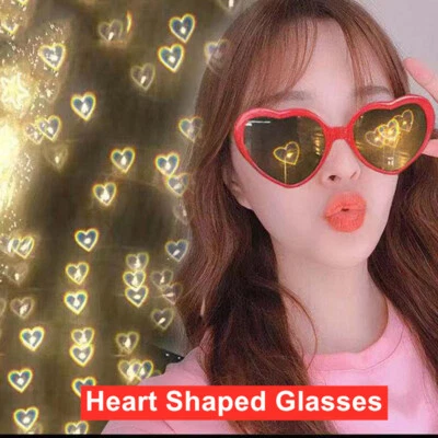 Effect Glasses Lights Become Love Image Heart Diffraction Glasses Heart-shaped