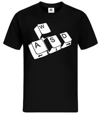 WASD Tasten T-Shirt Fun Gamer Zocker Nerd Geek Gaming Game Shooter Controller