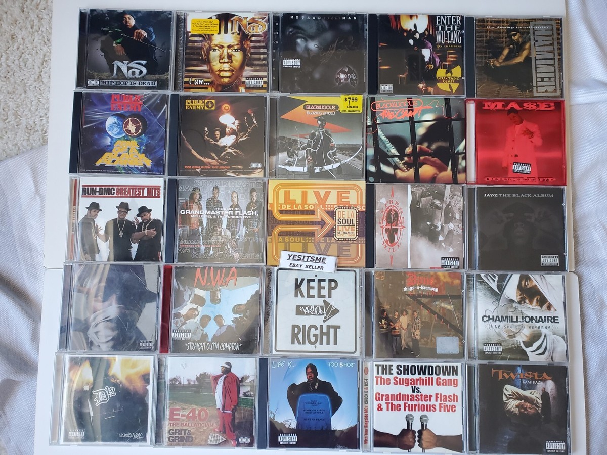 Lot of 25 Hip Hop Rap CDs: NWA, Wu-Tang Clan, NAS, Public Lot of 25 Hip Hop Rap CDs: NWA, Wu-Tang Clan, NAS, Public