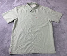 Quiksilver Button Shirt Short Sleeve Size Small / Medium Sea Foam Green Pocket