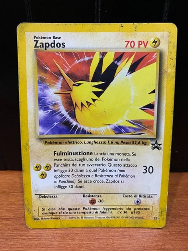 POKEMON CARD ZAPDOS 23 PROMO 2000 ITALIAN