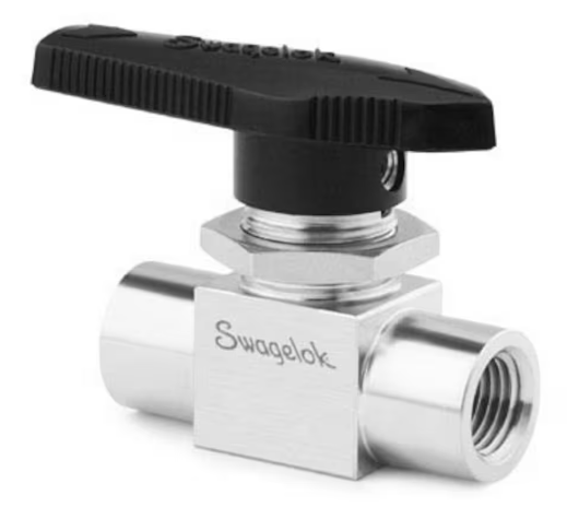 Swagelok 1-Piece SS 40G Series Ball Valve, 0.9 Cv, 1/4 in. FNPT Part #: SS-43GF4