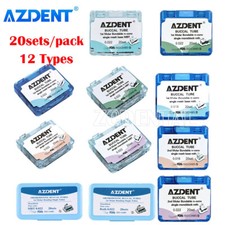 AZDENT Tubos bucales de ortodoncia dental 1er/2do molar MBT Roth 022 018 Metal