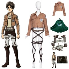 Attack on Titan Survey Corps Jacket Cape Belt Shingeki No Kyojin Cosplay Costume
