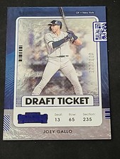 2021 Panini Contenders Baseball Joey Gallo Draft Ticket 133/149 NY Yankees...