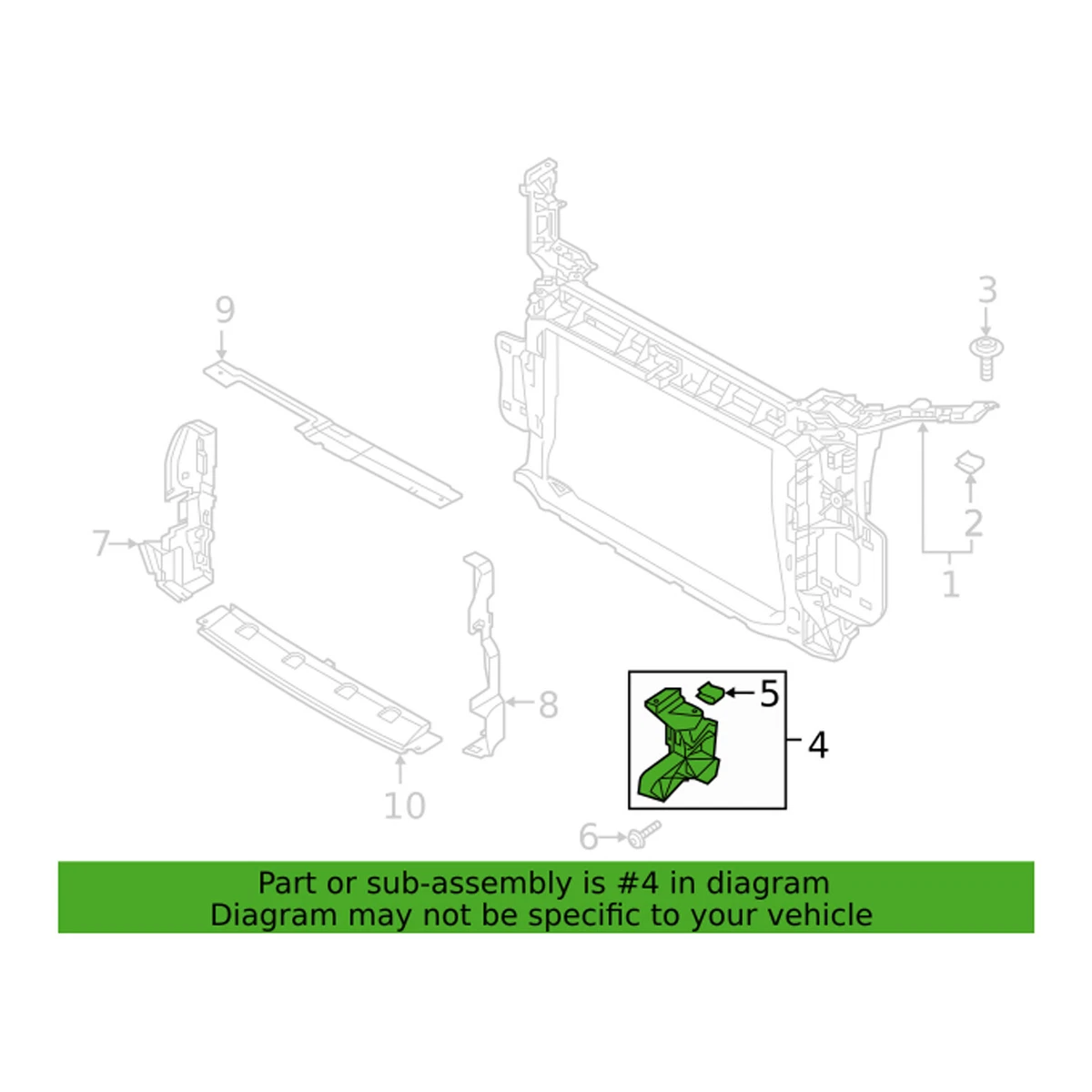 Genuine OEM Driver Left Headlight Headlamp Bracket For Audi Q3 19 