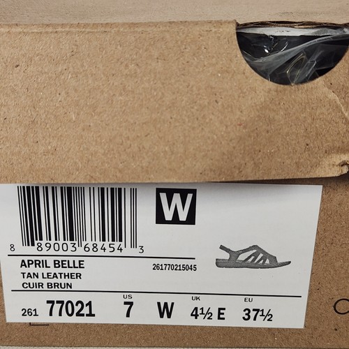 Size 7 Wide - Clarks April Belle - Tan Leather - Picture 9 of 9