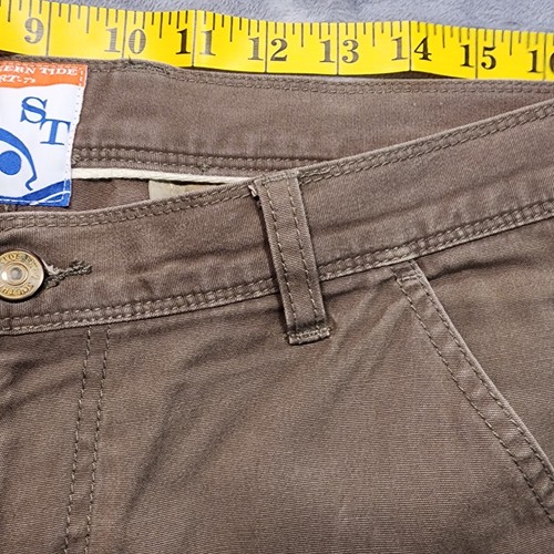 Southern Tide Mens Pants 33 x hem altered to 30 Canvas Straight Chino Flat Front - Picture 10 of 20