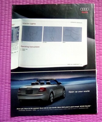 2002 ad of 2003 Audi Cabriolet Convertible Print Ad