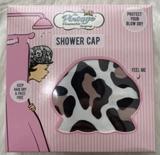 The Vintage Cosmetic Company Shower Cap  in Leopard Print - New In Box