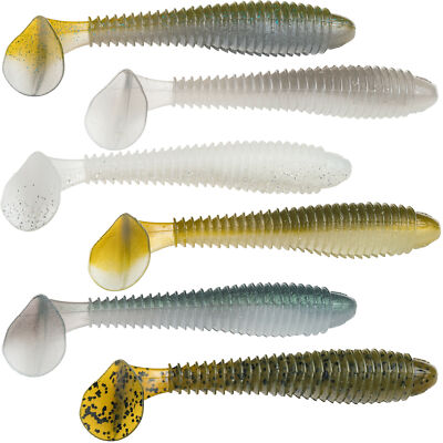 Strike King 12cm Rage Swimmer - 6 Gummifische, Gummiköder, Gummifisch für Zander