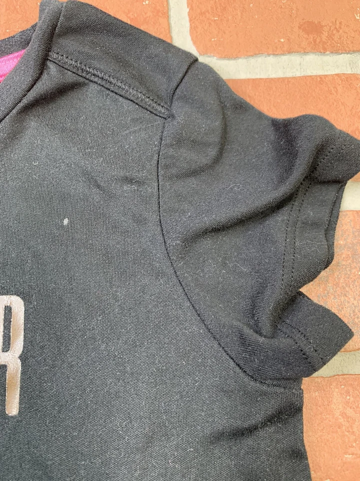 Camisa Champion Niñas Jóvenes Talla Mediana 7/8 Negra Camiseta Atlética -Sé tu mejor yo Foto 3 de 4