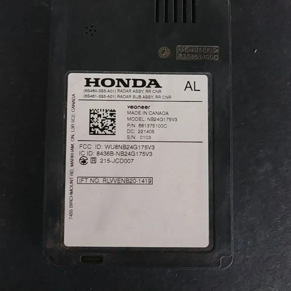 Radar de punto ciego para conductor ACURA INTEGRA 2023 OEM ID 8S460-3S5-A01 compatible con 23-24 Foto 4 de 4
