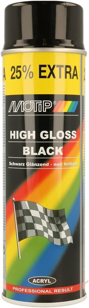 MOTIP VERNICE SPRAY ALTA SEMI LUCIDA 500ML ASCIUGATURA RAPIDA VERNICE TRASPARENTE NERO BIANCO NUOVO foto 5