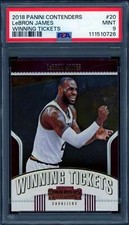 LeBron James Card 2018-19 Panini Contenders Winning Ticket #20 PSA 9