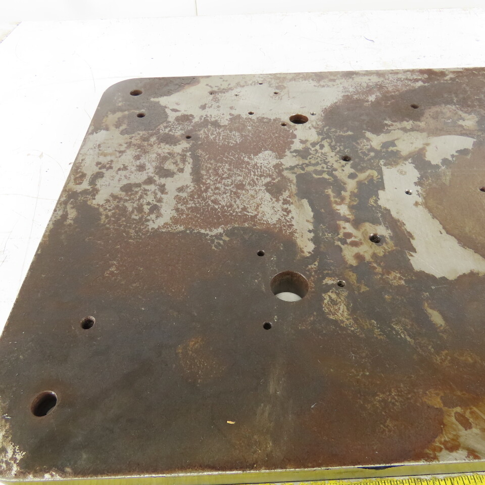 Steel Plate Table Top Machine Base Jig Rounded Corners 17 x 27 x 1