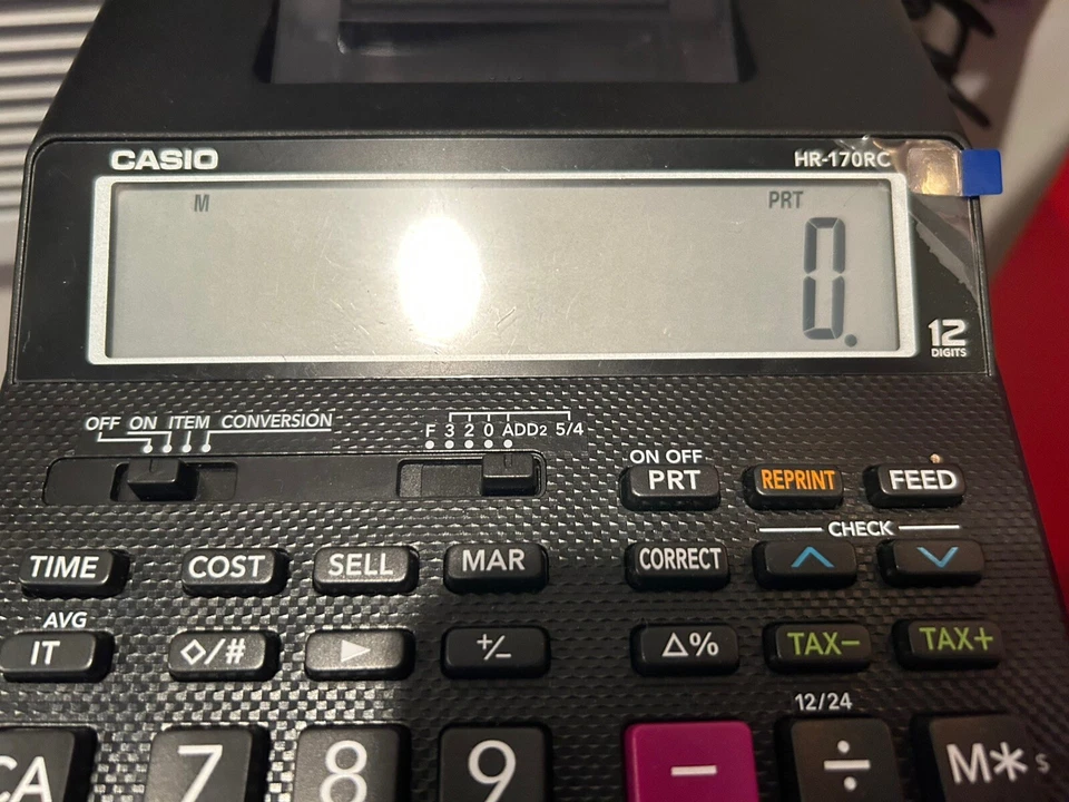 CASIO HR-170RC 12 Digit Printing Desktop Calculator - Image 2 of 4