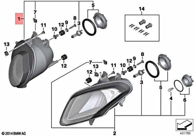 Genuine BMW K42 K46 High Beam OEM 63128527553 | eBay