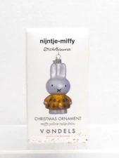 Vondels nijnte-Miffy Yellow Tulip Dress Christmas Glass Ornament