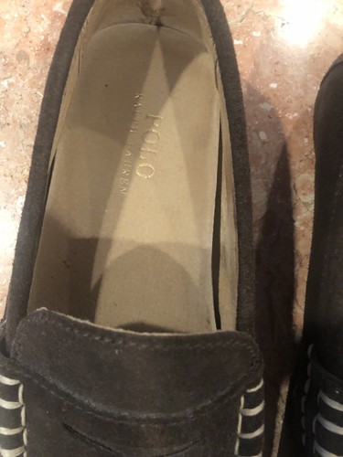 POLO RALPH LAUREN BROWN SUEDE LOAFERS SIZE 9 - Picture 3 of 7