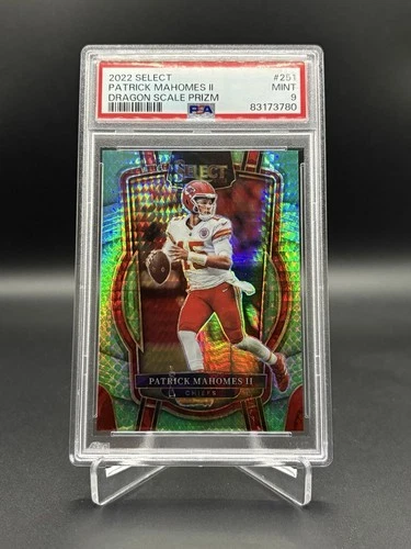 2022 Panini Select Patrick Mahomes II Dragon Scale Prizm #12/89 Club Level Psa 9