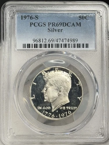 1976-S 50c Kennedy Half Dollar PCGS PR69 DCAM  Silver John F US Coin PROOF WOW