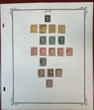 Canada, 1870-1950, Collection of 224 Stamps, Used, on Scott Blank Pages