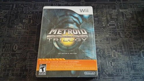 Metriod Prime Trilogy Collectors Edition Steelbook (Nintendo Wii) Complete