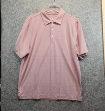 Cutter & Buck Men's CB Drytec Red White Short Sleeve Classic Polo Shirt Size L