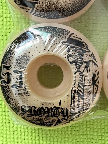 VINTAGE SHORTY'S 53MM NATURAL URETHANE SKATEBOARD WHEELS NEW OLD STOCK - Picture 1 of 5