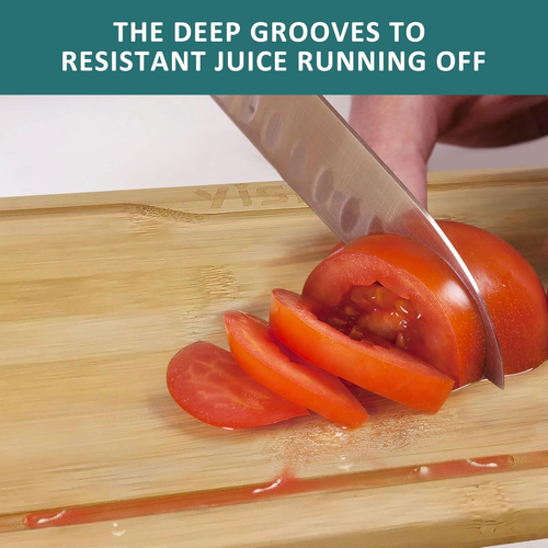 Tagliere in Bambù Legno Cucina:  Taglieri in Bambù Con Scanalatura Del Succo Fac - Foto 2 di 12